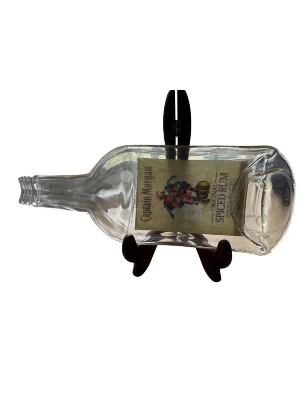 Flattened Captain Morgan Rum Bottle Spoon Rest ? Key West Souvenir Unique Fun